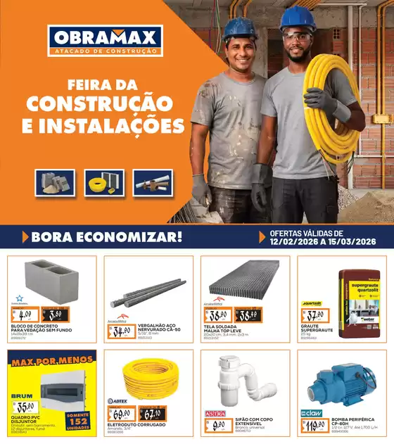 Catálogo Obramax em Guarulhos | Descontos e promoções | 2026-02-12T00:00:00.000Z - 2026-03-15T00:00:00.000Z