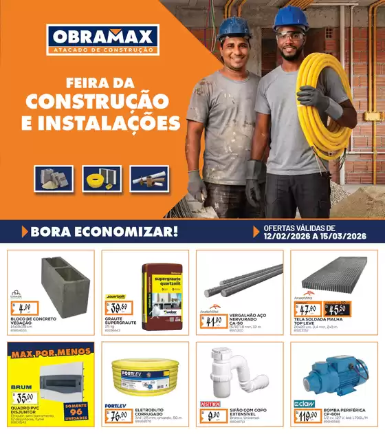 Catálogo Obramax em Guarulhos | Nossas melhores ofertas para você | 2026-02-12T00:00:00.000Z - 2026-03-15T00:00:00.000Z