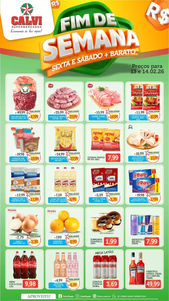 Catálogo Calvi Supermercados | Fim De Semana | 2026-02-13T00:00:00.000Z - 2026-02-14T00:00:00.000Z