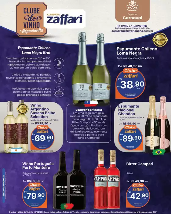 Catálogo Comercial Zaffari em Ibirama | CLUBE DO VINHO | 2026-02-12T00:00:00.000Z - 2026-02-15T00:00:00.000Z