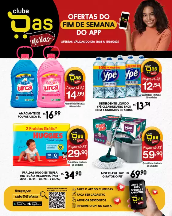 Catálogo Rede DAS em Ibirama | Ofertas Do Fim De Semana Do App | 2026-02-13T00:00:00.000Z - 2026-02-16T00:00:00.000Z