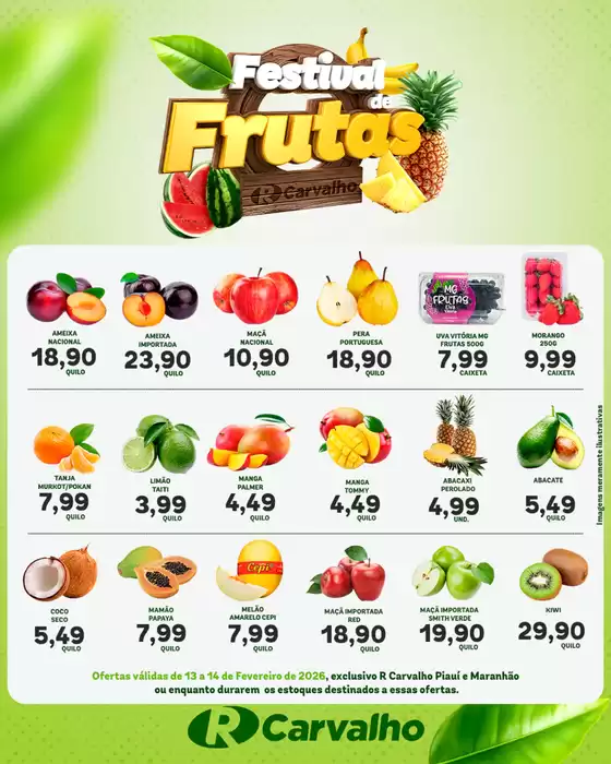 Catálogo R Carvalho Supermercado em Ibirama | Festival de Frutas | 2026-02-13T00:00:00.000Z - 2026-02-14T00:00:00.000Z
