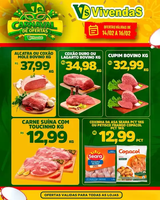 Catálogo Vivendas Supermercado em Bauru | Carnaval De Ofertas | 2026-02-16T00:00:00.000Z - 2026-02-16T00:00:00.000Z
