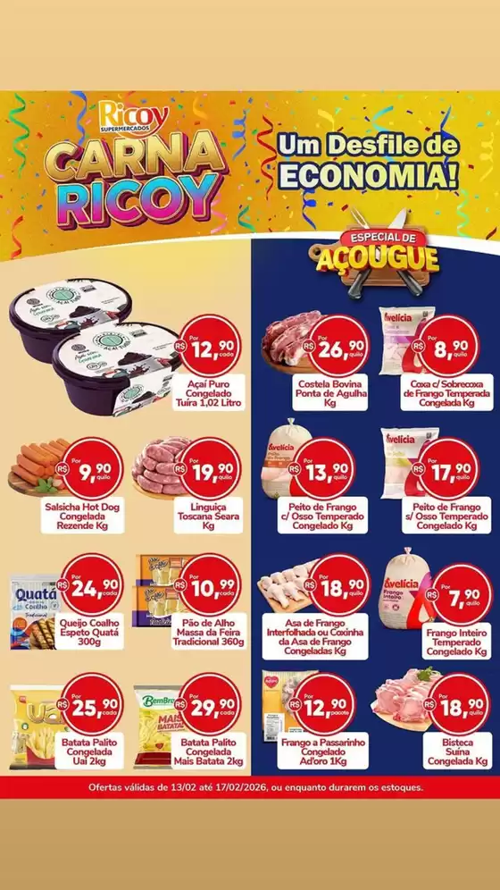 Catálogo Ricoy Supermercados em Piracicaba | Especial De Açougue | 2026-02-16T00:00:00.000Z - 2026-02-17T00:00:00.000Z