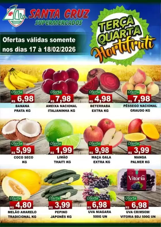 Catálogo Santa Cruz Supermercados | Terça E Quarta HortiFruti | 2026-02-17T00:00:00.000Z - 2026-02-18T00:00:00.000Z