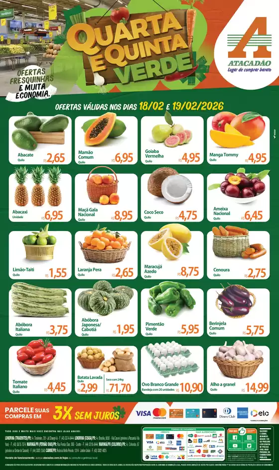 Catálogo Atacadão em Pontal | Atacadão - Hortifrúti | 2026-02-18T00:00:00.000Z - 2026-02-19T00:00:00.000Z
