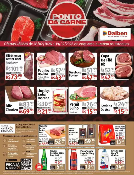 Catálogo Supermercado Dalben em Uberlândia | Ponto da Carne | 2026-02-18T00:00:00.000Z - 2026-02-19T00:00:00.000Z