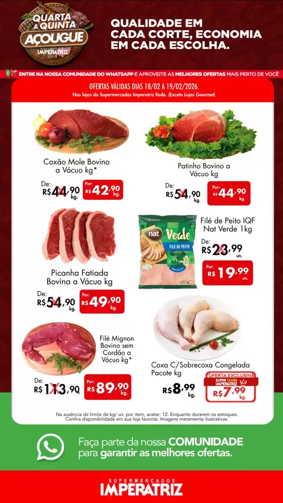 Catálogo Supermercados Imperatriz em Castelo | Quarta E Quinta | 2026-02-18T00:00:00.000Z - 2026-02-19T00:00:00.000Z
