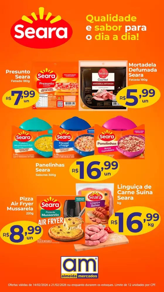 Catálogo Almeida Mercados | Seara | 2026-02-18T00:00:00.000Z - 2026-02-21T00:00:00.000Z