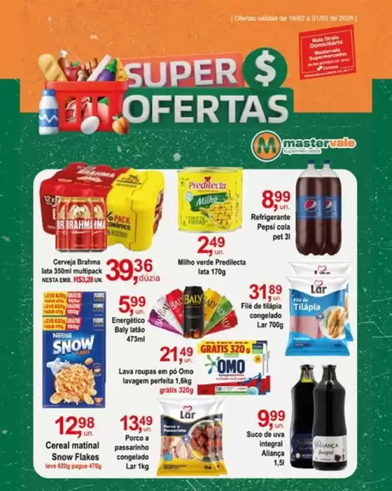 Catálogo Mastervale Supermercados | Super Ofertas | 2026-02-18T00:00:00.000Z - 2026-03-01T00:00:00.000Z