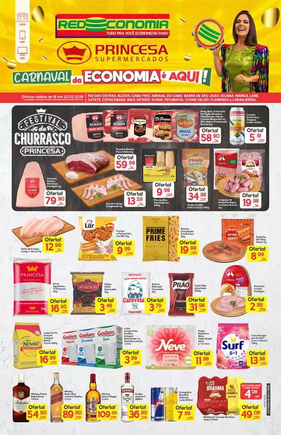Catálogo Princesa Supermercados em Ibirité | Carnaval da Economia é Aqui! 19 a 22/02 | 2026-02-19T00:00:00.000Z - 2026-02-22T00:00:00.000Z