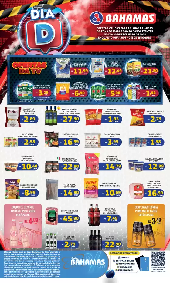 Catálogo Bahamas Supermercados em Caarapó | Dia D | 2026-02-20T00:00:00.000Z - 2026-02-20T00:00:00.000Z