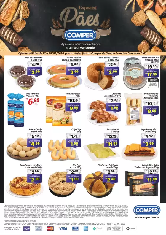 Catálogo Comper em Cana Verde | Especial Pães | 2026-02-20T00:00:00.000Z - 2026-02-22T00:00:00.000Z