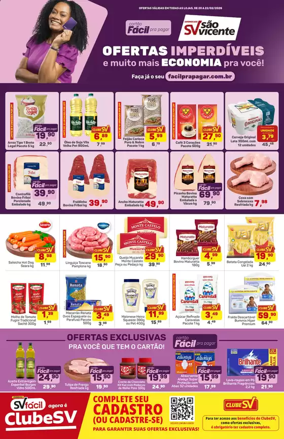 Catálogo Supermercados São Vicente em Araras | Promoções especiais em andamento | 2026-02-20T00:00:00.000Z - 2026-02-22T00:00:00.000Z