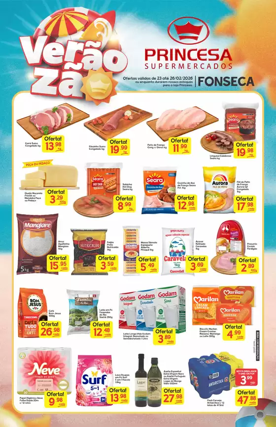 Catálogo Princesa Supermercados | Verãozão Fonseca - 23 a 26/02 | 2026-02-23T00:00:00.000Z - 2026-02-26T00:00:00.000Z