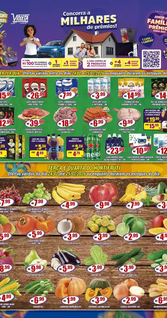 Catálogo Violeta Supermercados em Rio de Janeiro | Concorra A Milhares De Prêmios | 2026-02-23T00:00:00.000Z - 2026-02-26T00:00:00.000Z
