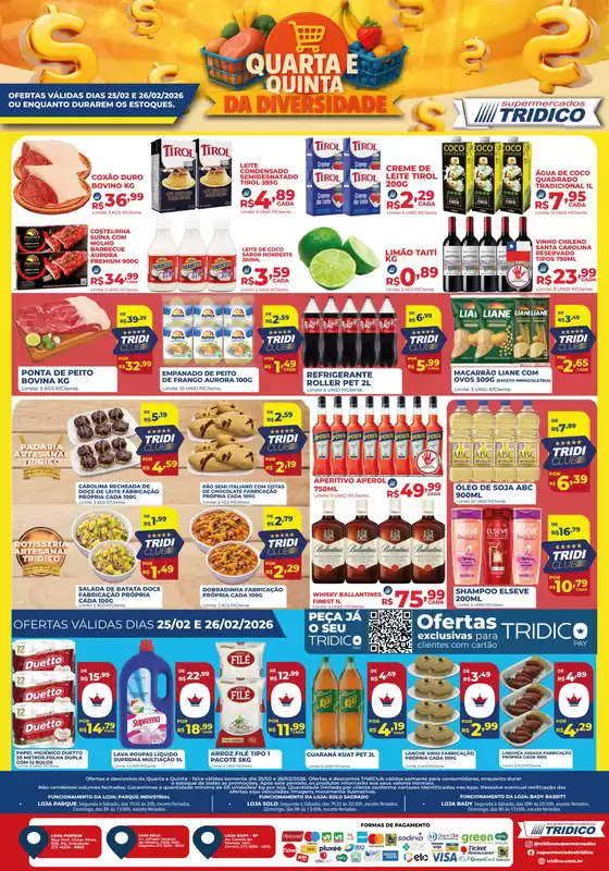 Catálogo Supermercados Tridico | Diversidades de Quarta e Quinta | 2026-02-25T00:00:00.000Z - 2026-02-26T00:00:00.000Z