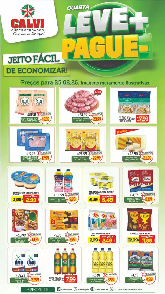 Catálogo Calvi Supermercados | QUARTA LEVE+ PAGUE | 2026-02-25T00:00:00.000Z - 2026-02-25T00:00:00.000Z