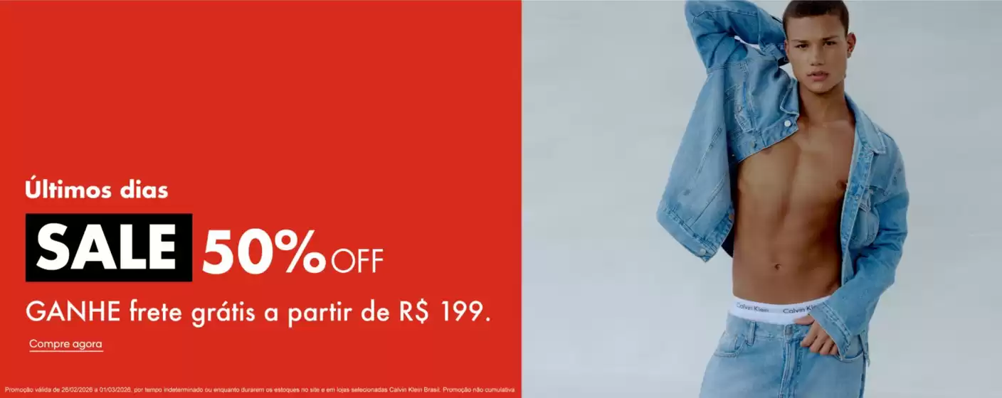 Catálogo Calvin Klein | Até 50% Off | 2026-02-26T00:00:00.000Z - 2026-03-01T00:00:00.000Z