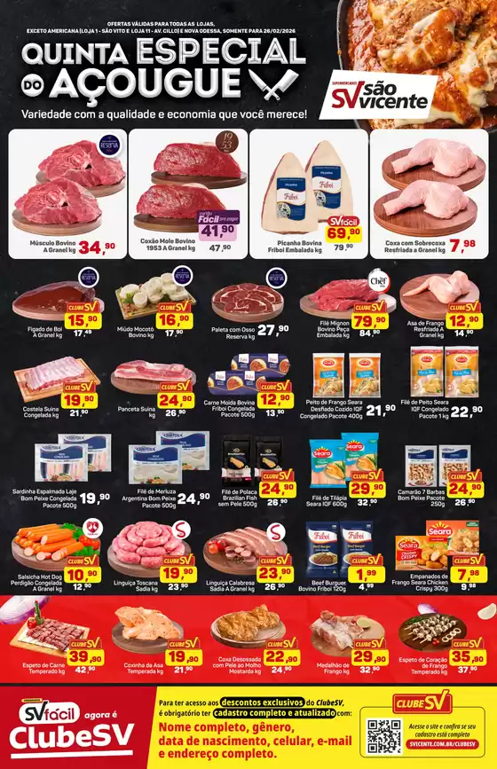 Catálogo Supermercados São Vicente | Ótima oferta para todos os clientes | 2026-02-26T00:00:00.000Z - 2026-02-26T00:00:00.000Z