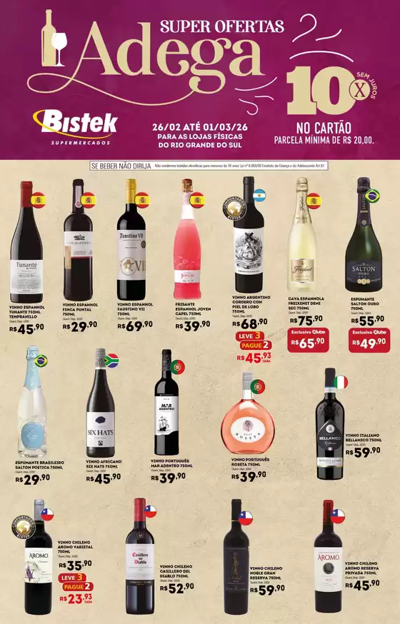 Catálogo Bistek Supermercados | Nossas melhores ofertas para você | 2026-02-27T00:00:00.000Z - 2026-03-01T00:00:00.000Z
