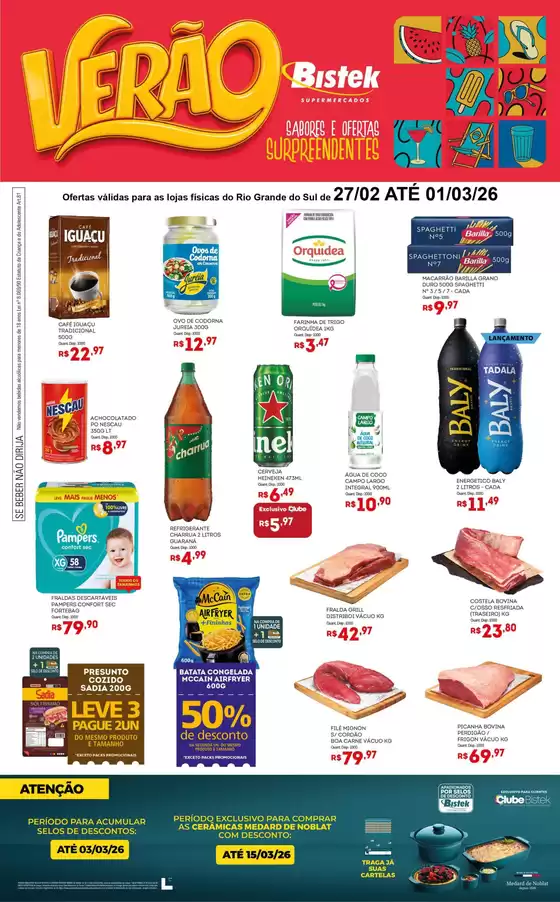 Catálogo Bistek Supermercados | Economize agora com nossas ofertas | 2026-02-27T00:00:00.000Z - 2026-03-01T00:00:00.000Z