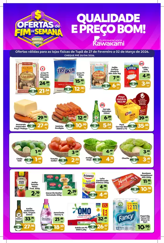 Catálogo Supermercados Kawakami | Ofertas - Tupã | 2026-02-27T00:00:00.000Z - 2026-03-02T00:00:00.000Z