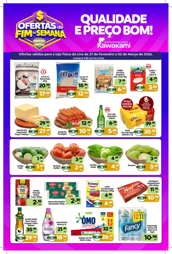 Catálogo Supermercados Kawakami | Ofertas - Lins | 2026-02-27T00:00:00.000Z - 2026-03-02T00:00:00.000Z