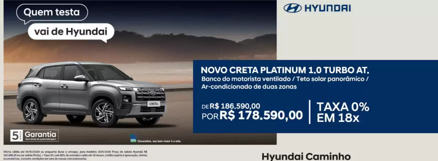 Catálogo Grupo Caminho | Ofertas HyundaiGrupo Caminho | 2026-03-02T00:00:00.000Z - 2026-03-04T00:00:00.000Z
