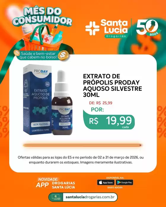 Catálogo Farmácia Santa Lúcia | Melhores ofertas para compradores econômicos | 2026-03-02T00:00:00.000Z - 2026-03-31T00:00:00.000Z