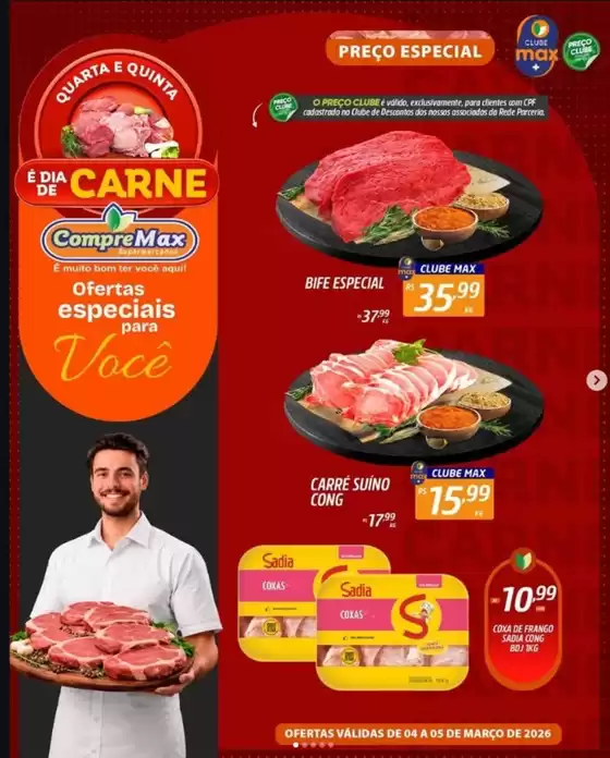 Catálogo CompreMax em Chapecó | É DIA DE CARNЕ | 2026-03-04T00:00:00.000Z - 2026-03-05T00:00:00.000Z