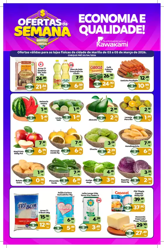 Catálogo Supermercados Kawakami | Ofertas - Marília | 2026-03-03T00:00:00.000Z - 2026-03-05T00:00:00.000Z
