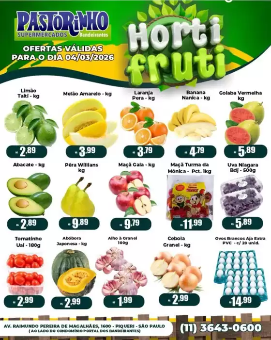 Catálogo Supermercado Pastorinho | Ótima oferta para caçadores de pechinchas | 2026-03-04T00:00:00.000Z - 2026-03-04T00:00:00.000Z