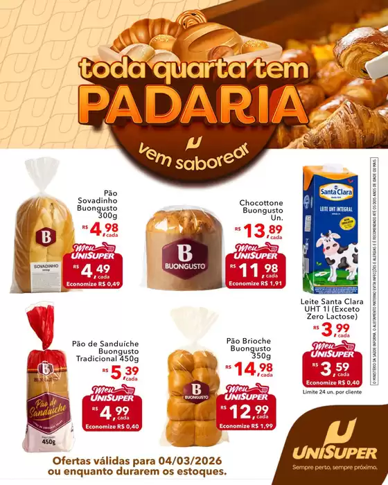 Catálogo UniSuper | Ofertas especiais atraentes para todos | 2026-03-04T00:00:00.000Z - 2026-03-04T00:00:00.000Z