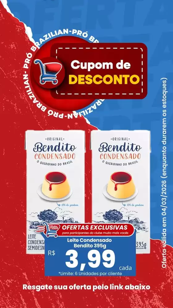 Catálogo Supermercados Pró Brazilian | Cupom de DESCONTO | 2026-03-04T00:00:00.000Z - 2026-03-04T00:00:00.000Z