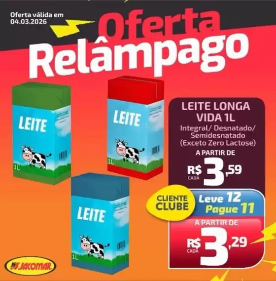 Catálogo Supermercado Jacomar | OFERTA RELÂMPAGO | 2026-03-04T00:00:00.000Z - 2026-03-04T00:00:00.000Z