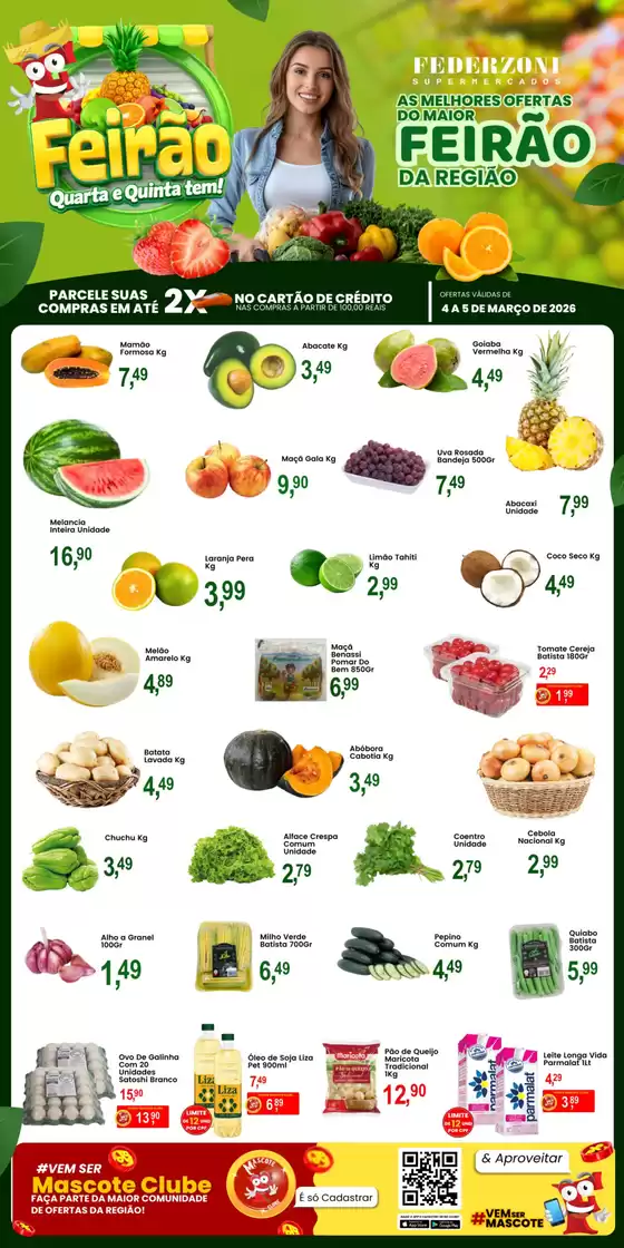 Catálogo Federzoni Supermercados | Feirão quarta e qunita tem | 2026-03-05T00:00:00.000Z - 2026-03-05T00:00:00.000Z