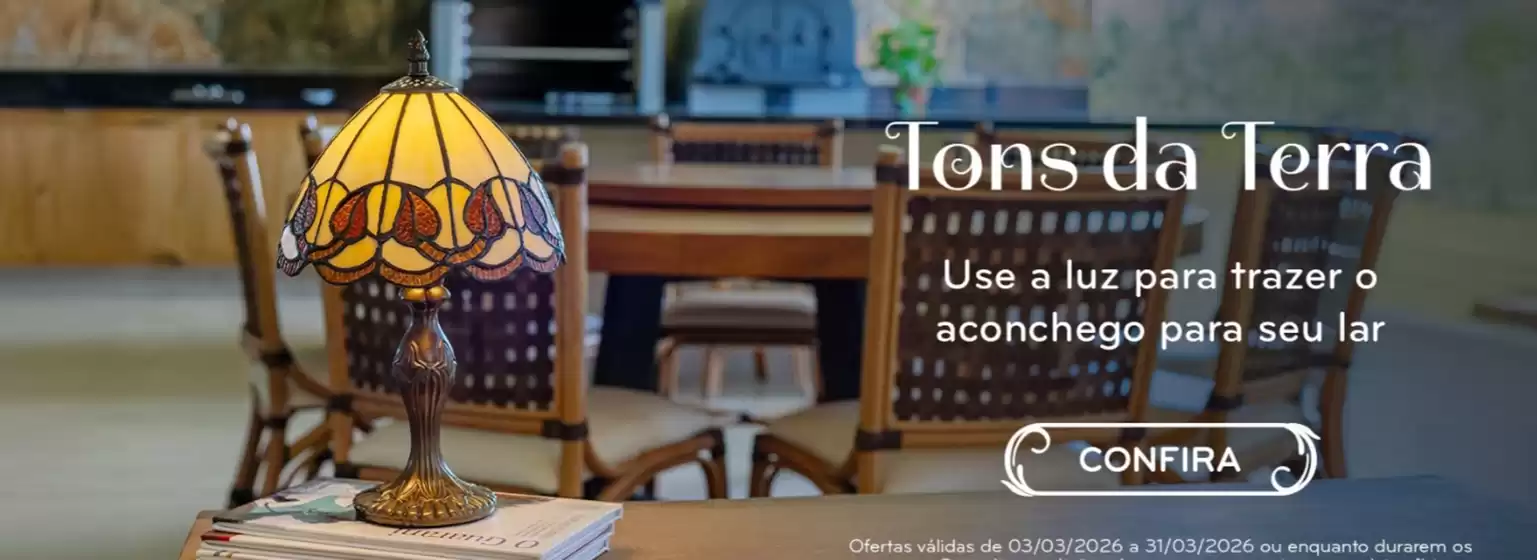 Catálogo Lustres Yamamura | Tons da terra | 2026-03-05T00:00:00.000Z - 2026-03-31T00:00:00.000Z