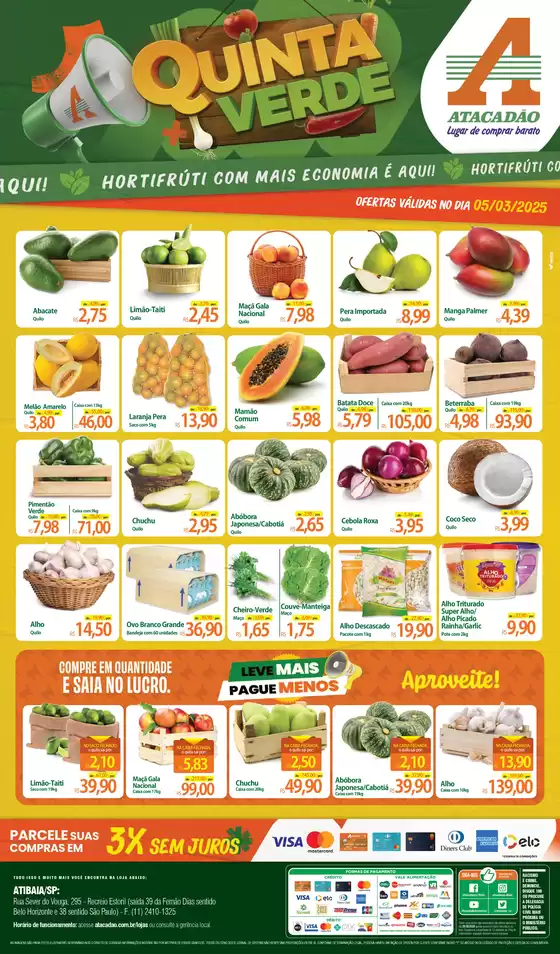 Catálogo Atacadão em Atibaia | Atacadão - Hortifrúti | 2026-03-05T00:00:00.000Z - 2026-03-05T00:00:00.000Z