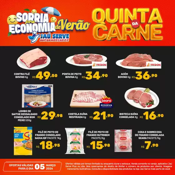 Catálogo Supermercados Jaù Serve | Quinta da Carne  | 2026-03-05T00:00:00.000Z - 2026-03-05T00:00:00.000Z