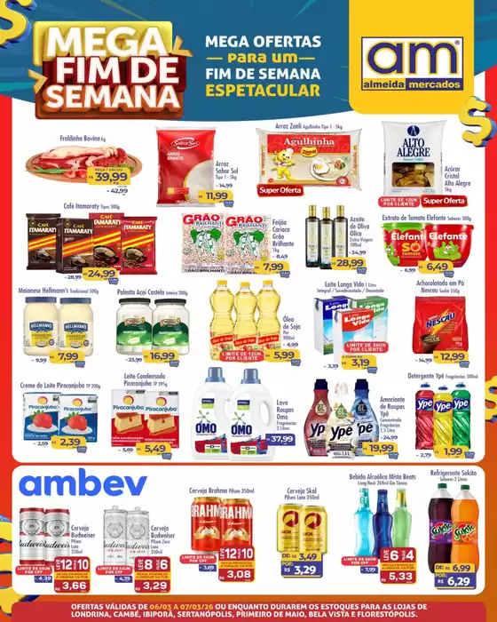 Catálogo Almeida Mercados em Viçosa | Mega Fim De Semana | 2026-03-06T00:00:00.000Z - 2026-03-07T00:00:00.000Z