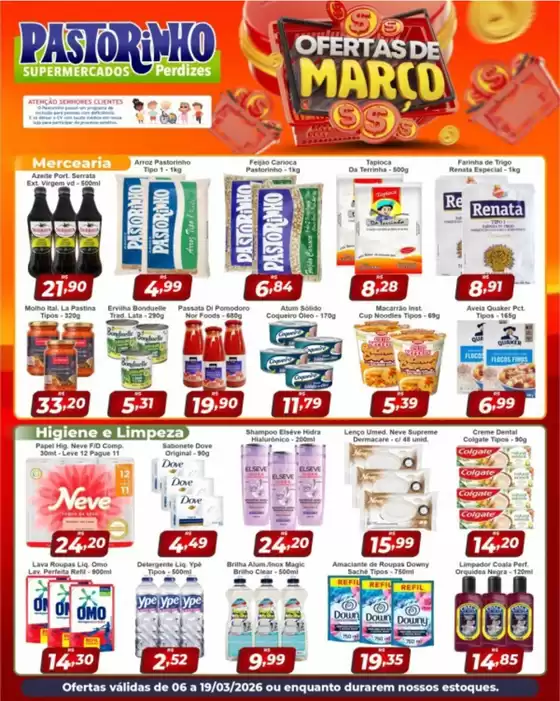 Catálogo Supermercado Pastorinho em Mesquita RJ | Descontos e promoções | 2026-03-06T00:00:00.000Z - 2026-03-19T00:00:00.000Z