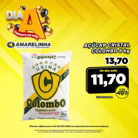 Catálogo Amarelinha Supermercados em Aracaju | Dia A | 2026-03-06T00:00:00.000Z - 2026-03-06T00:00:00.000Z