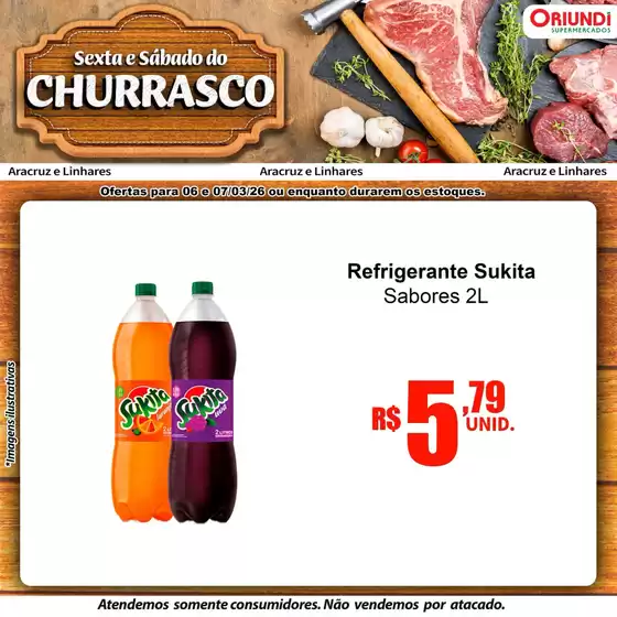 Catálogo Oriundi em Aracaju | Sexta e Sábado do CHURRASCO | 2026-03-06T00:00:00.000Z - 2026-03-07T00:00:00.000Z