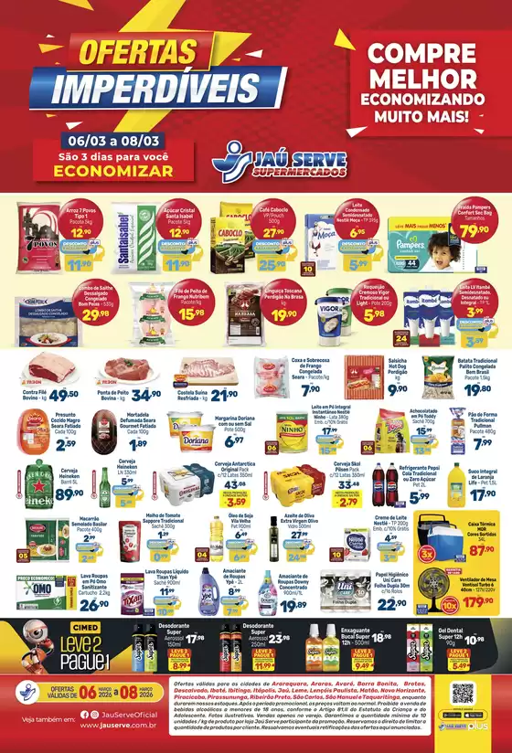 Catálogo Supermercados Jaù Serve em Paraguaçu Paulista | Ofertas Imperdíveis | 2026-03-06T00:00:00.000Z - 2026-03-08T00:00:00.000Z