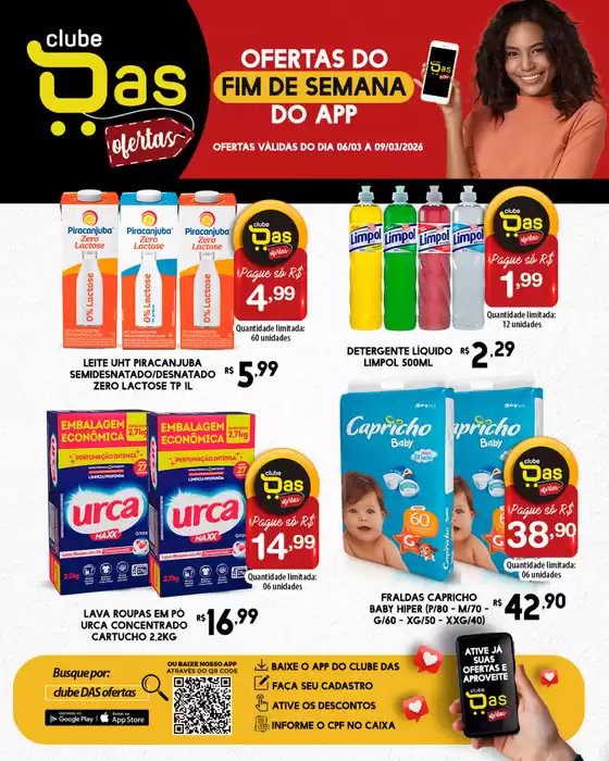 Catálogo Rede DAS em Paraguaçu Paulista | OFERTAS DO FIM DE SEMANA DO APP | 2026-03-06T00:00:00.000Z - 2026-03-09T00:00:00.000Z