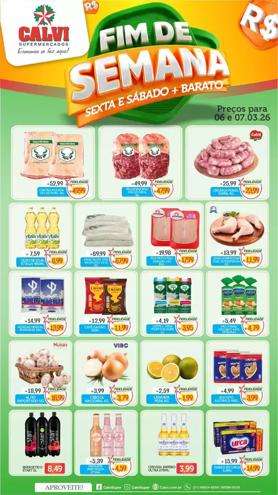 Catálogo Calvi Supermercados em Lages | Fim de semana  | 2026-03-06T00:00:00.000Z - 2026-03-07T00:00:00.000Z
