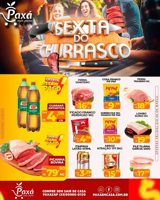 Catálogo Paxá Supermercados em Catu | SEXTA DO CHURRASCO | 2026-03-06T00:00:00.000Z - 2026-03-06T00:00:00.000Z