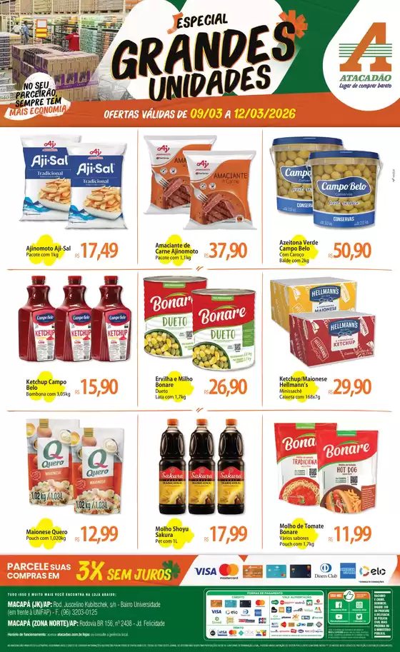 Catálogo Atacadão em Morro Agudo | Atacadão - Grandes Unidades (G.U.) | 2026-03-09T00:00:00.000Z - 2026-03-12T00:00:00.000Z