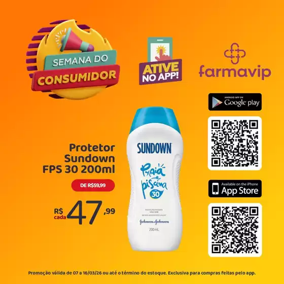 Catálogo Farmavip em Bragança | Melhores ofertas para todos os caçadores de pechinchas | 2026-03-07T00:00:00.000Z - 2026-03-16T00:00:00.000Z